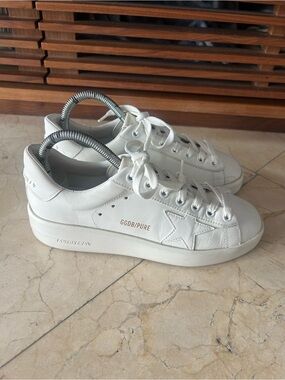 Golden Goose Purestar White Leather Sneakers GGDB Pure